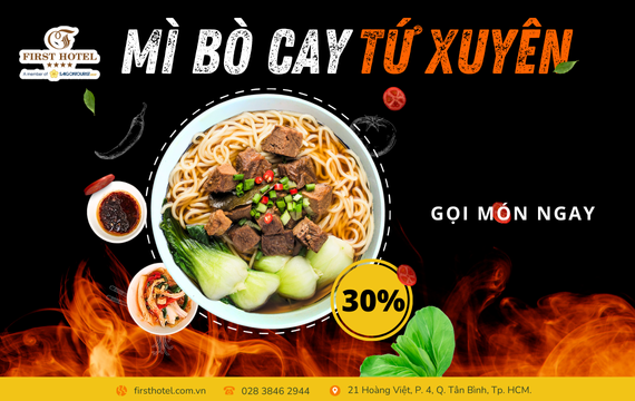 mì bò Tứ Xuyên giảm giá 30%