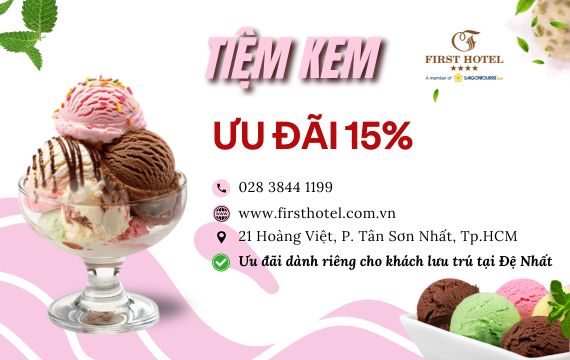 Ưu Đãi 15% tại tiệm Kem đệ nhất