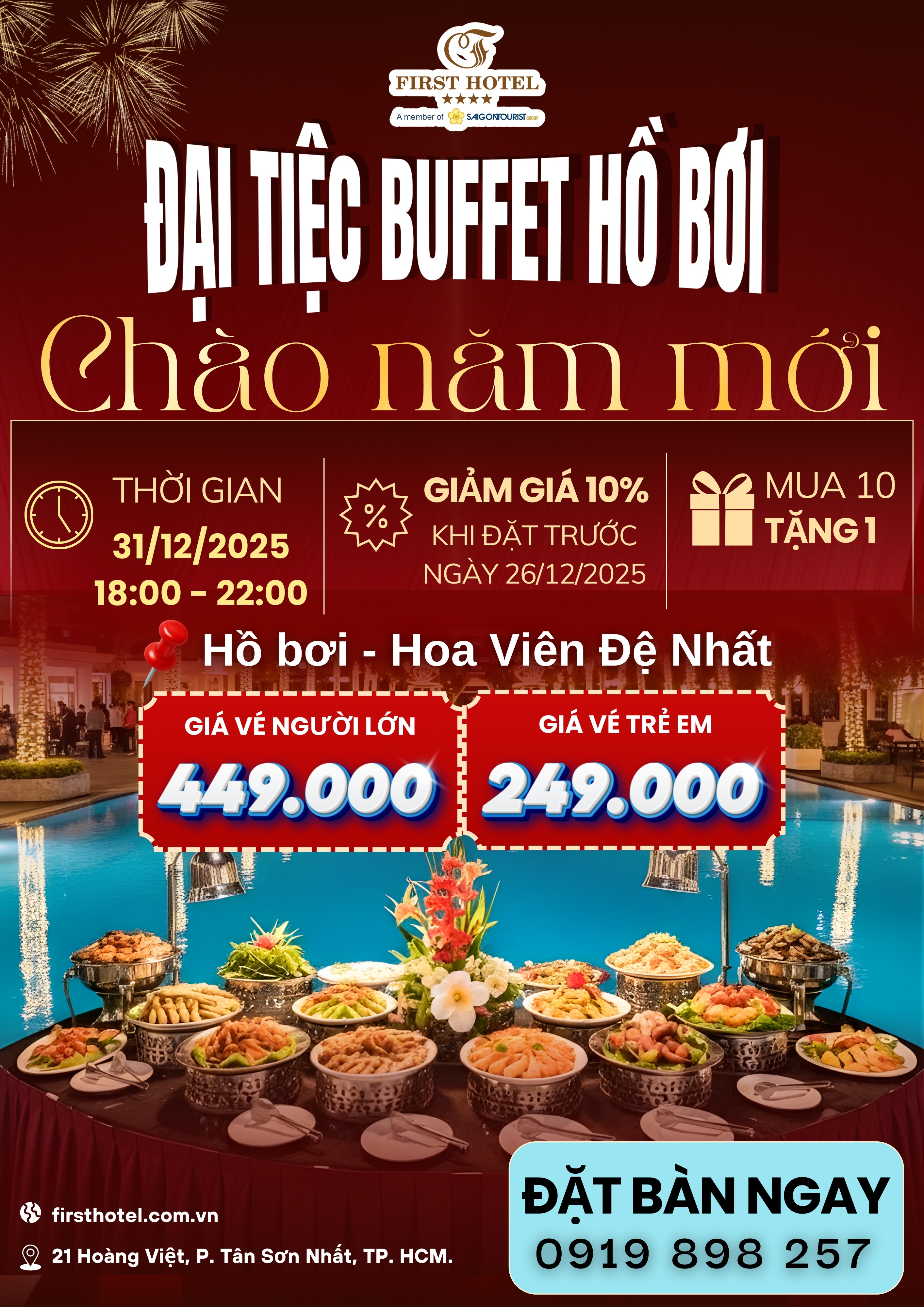 tiệc buffet chào năm mới