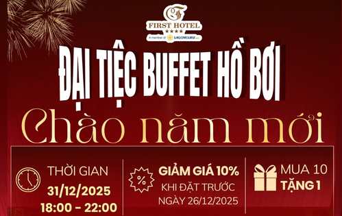 tiệc buffet chào năm mới