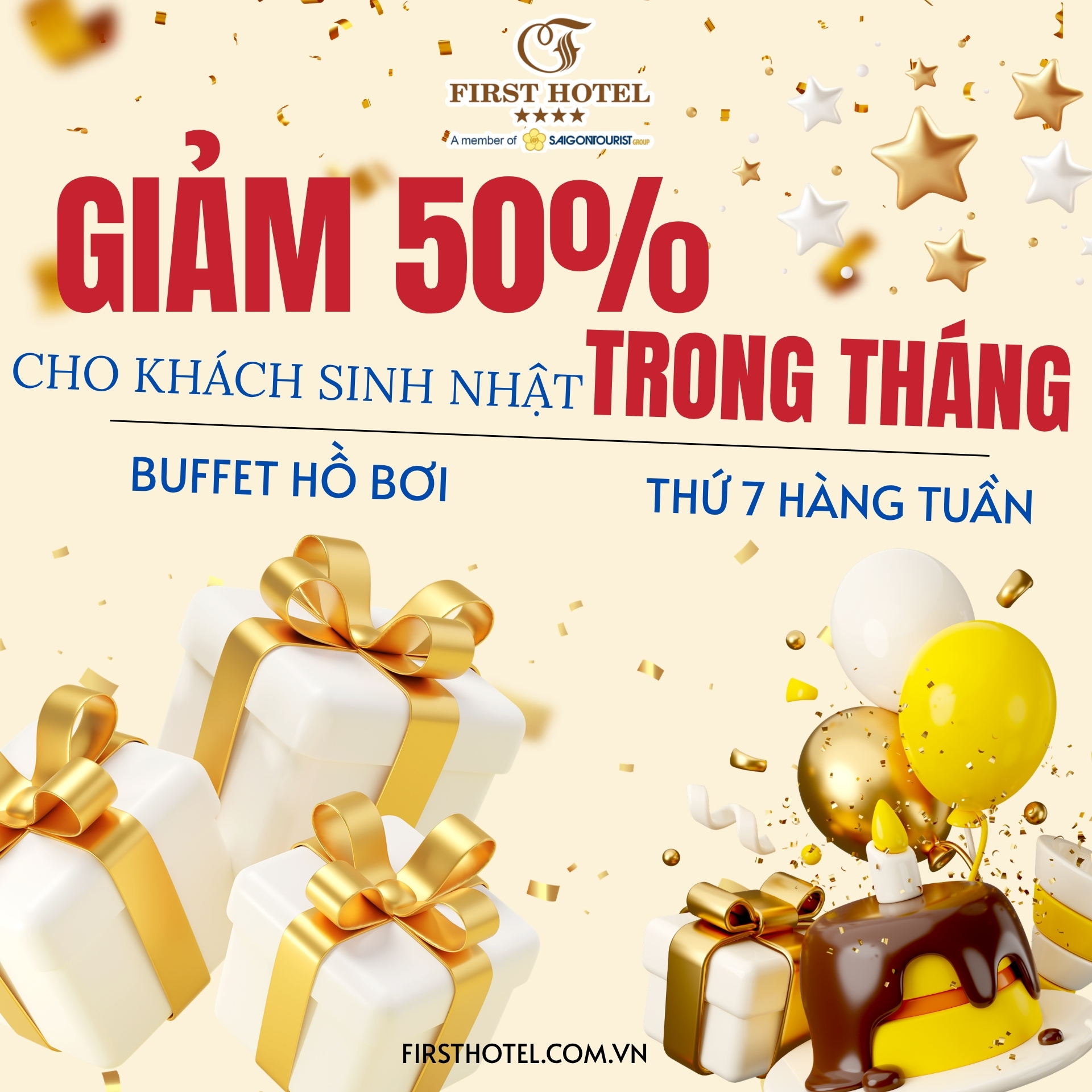 Giảm 50% cho khách có sinh nhật trong tháng