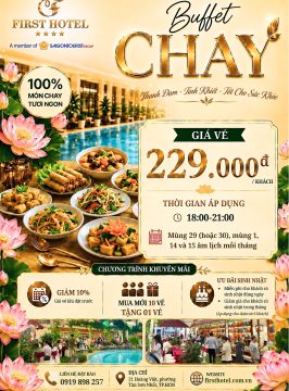 Buffet chay 229K tại Hoa Viên Đệ Nhất