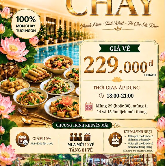Buffet chay 229K tại Hoa Viên Đệ Nhất