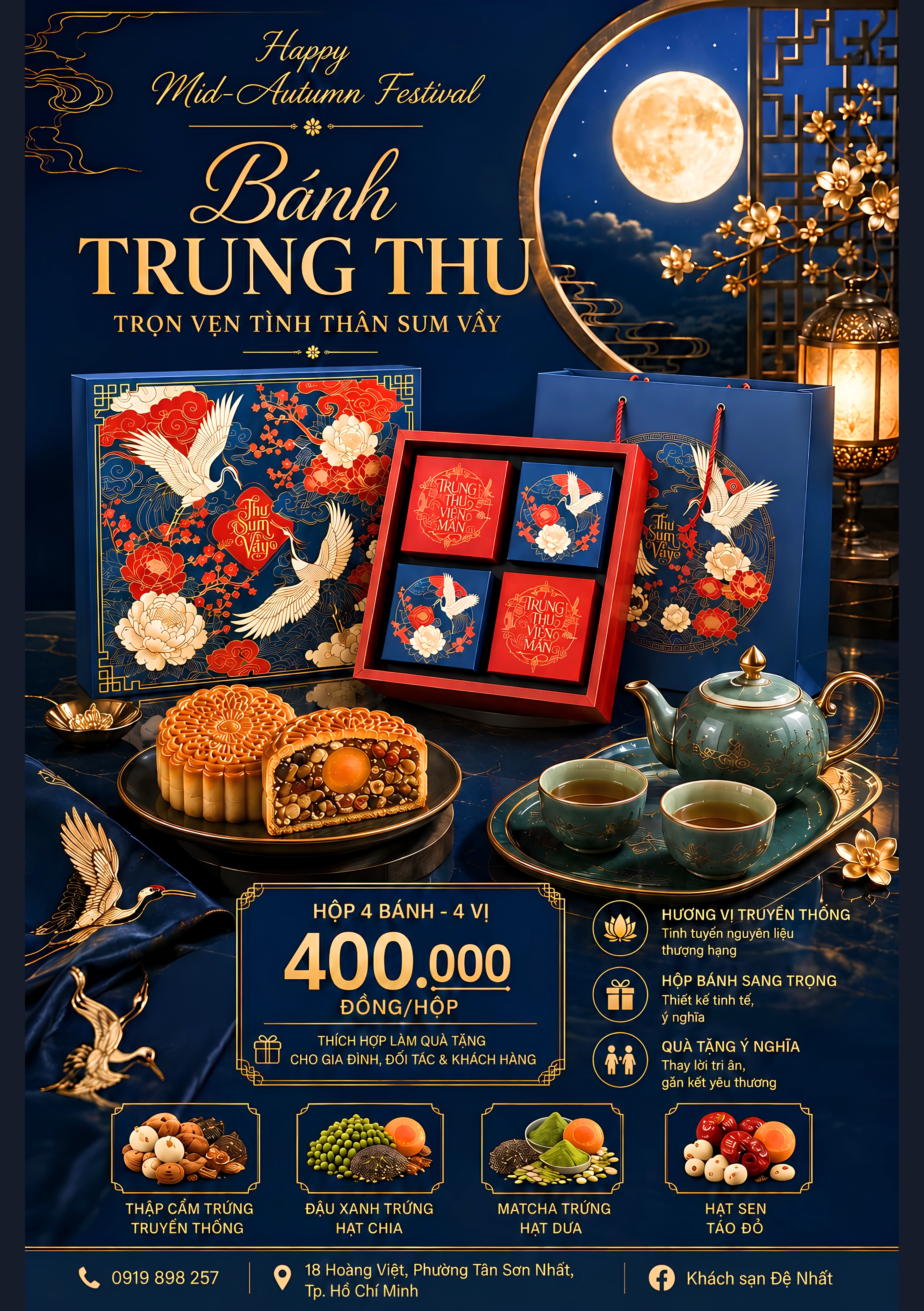 Bánh trung thu hộp 4 bánh